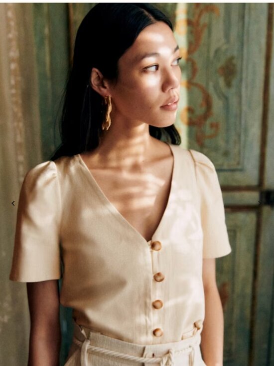 Sezane Tops - Sezane Nevi Blouse Ivory - Size 4